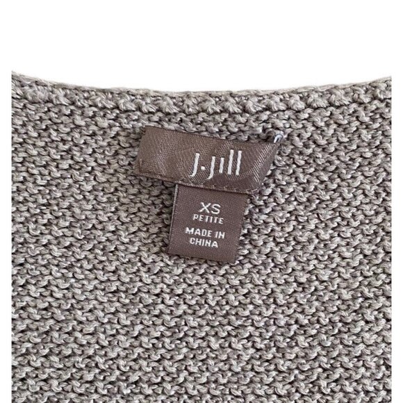 J.Jill Womens Petites Gray Woven Knit Sweater 3/4 Sleeves Size XS Grey - Picture 5 of 7